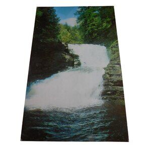 Vintage Postcard unposted waterfall Winona 5 Falls PA 60s Stroudsburg Poconos